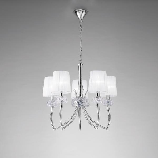 LOEWE Chrom 5-flammig Pendelleuchte | Mantra 4631