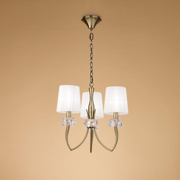 LOEWE Messing 3-flammig  Pendelleuchte | Mantra 4733