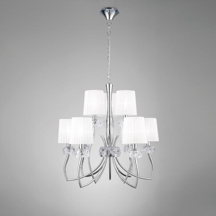 LOEWE Chrom 6+3-Flammig  Pendelleuchte | Mantra 4630