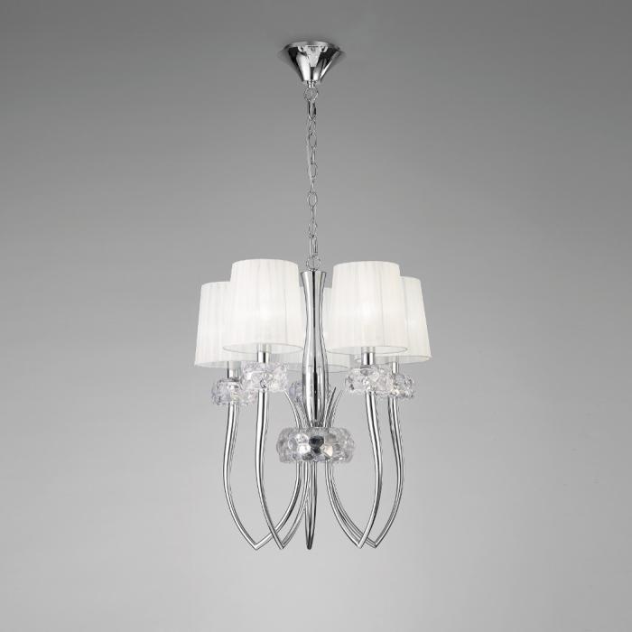 LOEWE Chrom 5-flammig-eng Pendelleuchte | Mantra 4632