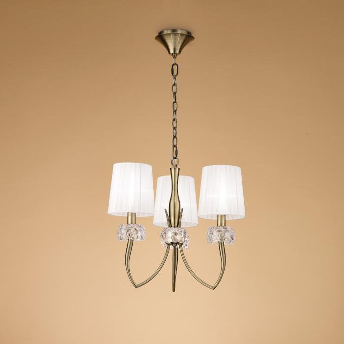 LOEWE Messing 3-flammig  Pendelleuchte | Mantra 4733
