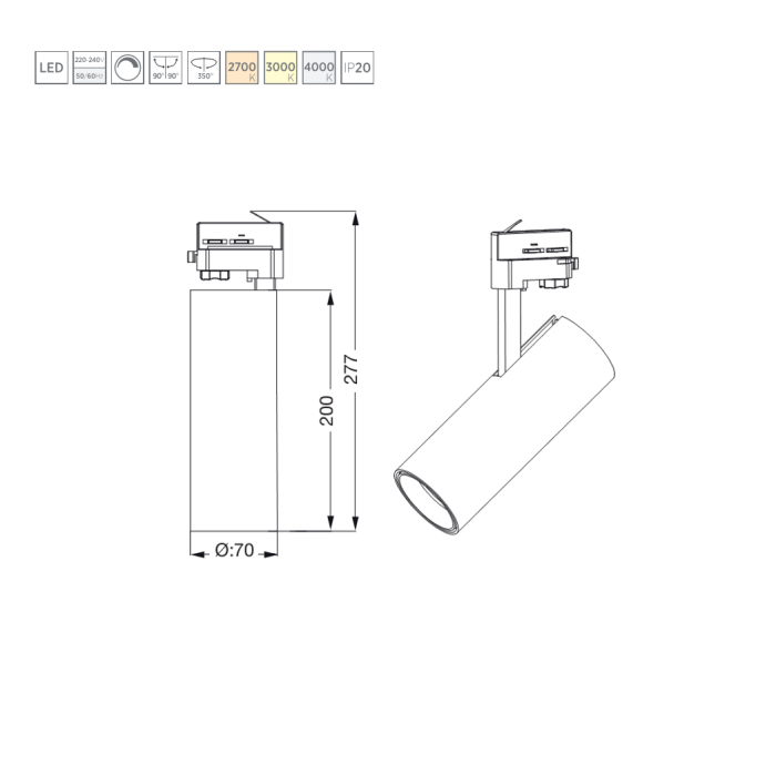 LED Strahler AURA mini - Visus Lighting