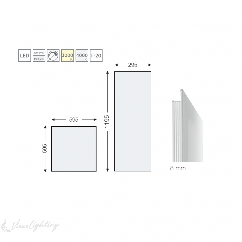 LED Panel Poseidon  II MICROPRISMATIC - Visus Lighting